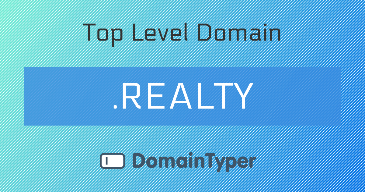.REALTY Domain | Cheapest .REALTY registrations from $10.99